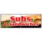 Signmission SUBS & SANDWICHES BANNER SIGN hero hoagie huge homemade grinders drinks B-72 Subs & Sandwiches - alternate 1
